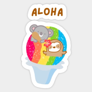 Aloha Rainbow Shave Ice Sticker